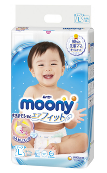 Подгузники Moony (Муни) L (9-14) 54шт
