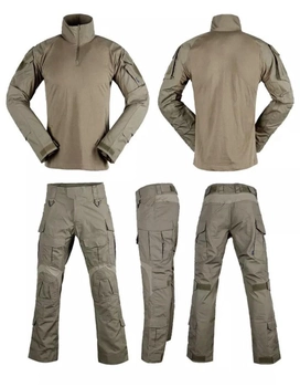 Тактичний військовий костюм YAKEDA G3 Койот Убакс та Штани із захистом колін 2XL Коричневий YKH0020807-3