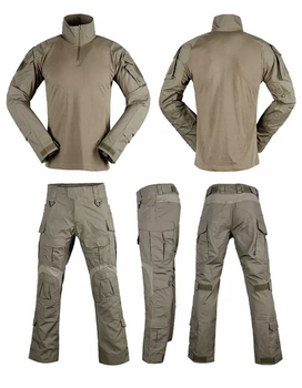Тактичний військовий костюм YAKEDA G3 Койот Убакс та Штани із захистом колін М Коричневий YKH0020807