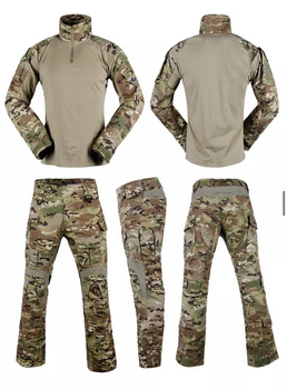 Тактичний військовий костюм YAKEDA G3 Multicam Убакс та Штани із захистом колін М Multicam YK0020807