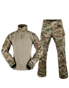 Тактичний військовий костюм YAKEDA G3 Multicam Убакс та Штани із захистом колін М Multicam YK0020807
