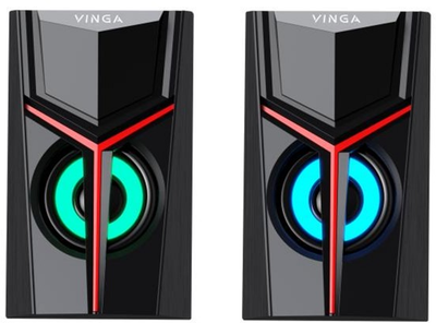 Акустическая система 2.0 Vinga SP-100 LED USB BlackVinga