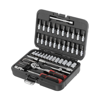 Набор инструментов 1/4", 46ед., Cr-V INTERTOOL ET-8046