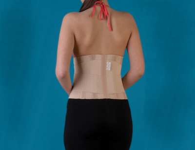 Корсет поясничный утягивающий со съемными ребрами жесткости для спины и талии ортопедический эластичный ВІТАЛІ размер №6 (2986)