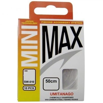 Повідці готові MiniMax Umitanago SW-010 гачок №10 волосінь 0,14мм довжина 50см 10шт