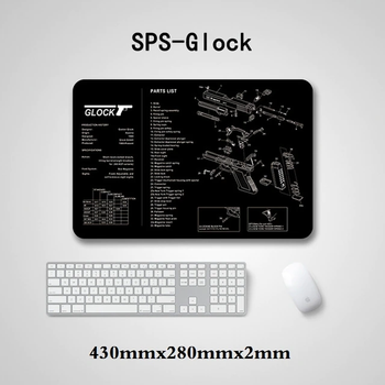 Коврик для чистки оружия SPS-Glock с мягкой резины Clefers Tactical (5002193G)