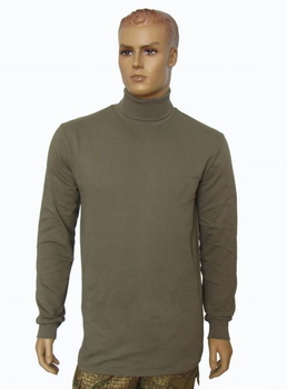 Тактична футболка з довгим рукавом (гольф) CT Хакі, з відворотом (100% хб) (CT137-NECK-54)