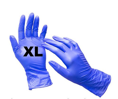 Перчатки нітрил-вініл неопудрені MediOk сині XL 50 пар