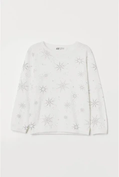 Джемпер белый в звезды H&M 98-104см (40006199)