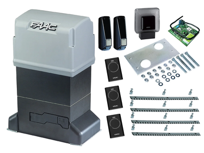 Автоматика для откатных ворот FAAC 844 ER KIT (створка до 1800 кг.) Фотоэлементы + лампа, 3 шт., 4 м