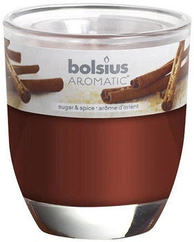 Свеча ароматическая в стекле Корица Bolsius (72-65Б SUG)
