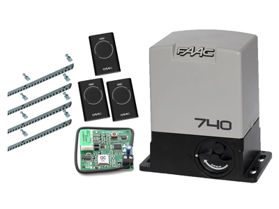FAAC 740 KIT aвтоматика для откатных ворот (створка до 500 кг.) Без аксессуаров, 3 шт., 4 м