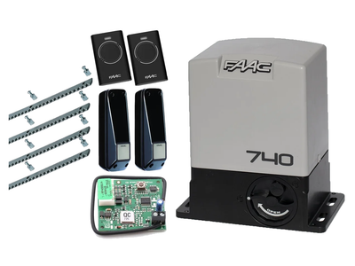 FAAC 740 KIT aвтоматика для откатных ворот (створка до 500 кг.) Фотоэлементы, 2 шт., 4 м