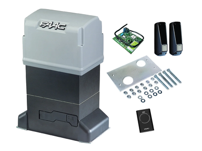 Автоматика для откатных ворот FAAC 844 ER KIT (створка до 1800 кг.) Фотоэлементы, 1 шт., Без зубчатой рейки