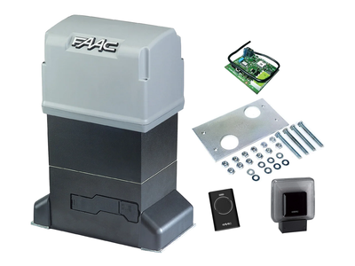 Автоматика для откатных ворот FAAC 844 ER KIT (створка до 1800 кг.) Сигнальная лампа, 1 шт., Без зубчатой рейки