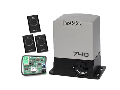 FAAC 740 KIT aвтоматика для откатных ворот (створка до 500 кг.) Без аксессуаров, 3 шт., Без зубчатой рейки