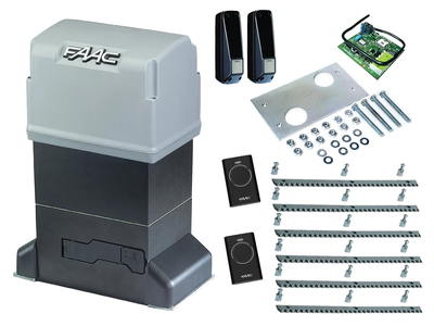 Автоматика для откатных ворот FAAC 844 ER KIT (створка до 1800 кг.) Фотоэлементы, 2 шт., 6 м