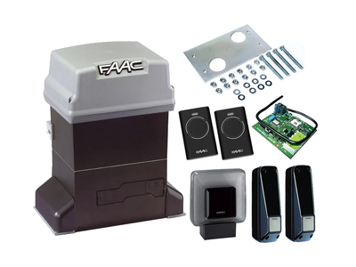 Автоматика для откатных ворот FAAC 746 ER KIT (створка до 600 кг.) Фотоэлементы + лампа, 2 шт., Без зубчатой рейки