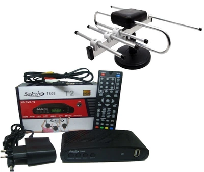Комплект Т2 с тюнером SatCom T505 T2 Internet (с фунциями медиаплеера и IPTV/WebTV-плеера + Антенна для Т2 Комнатная Волна-2)