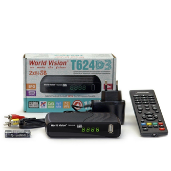 ТБ-ресивер DVB-T2 World Vision T624D3 тюнер цифрового телебачення Т2