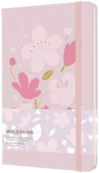 Записная книга Moleskine Sakura 13 х 21 см 240 страниц в линию Розовая (8056420857429)