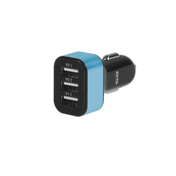 E5 Универсальное зарядное устройство 3x USB, черное/синее