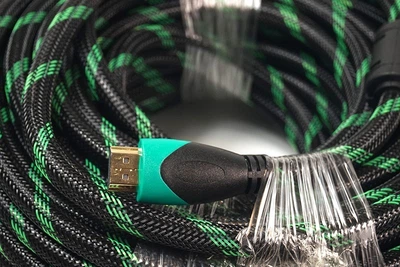 Кабель HDMI-HDMI black&green v 1.4, 10 метров