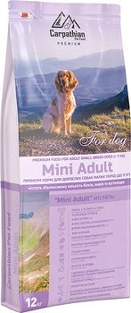 Сухий корм для дорослих собак малих порід Carpathian Pet Food Mini Adult з куркою та палтусом атлантичним