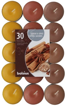 Свічка чайна ароматизована Кориця та спеції Bolsius 30 шт (p15-30-65Б SUG)
