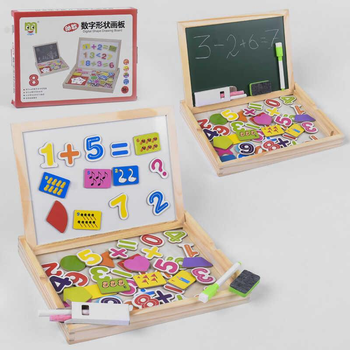 Деревянная двухсторонняя доска-игра Vi Vi Wood Toy Математика C 35649 в коробке (zx-91428)