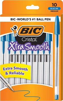 Набір кулькових ручок 10 шт BIC Cristal Xtra Smooth Синій (MSP101-BLU)