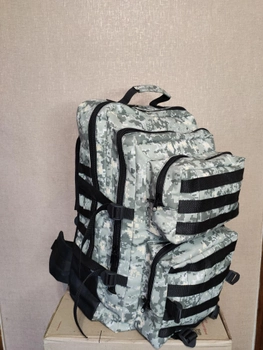 Міцний тактичний рюкзак на 70 літрів Піксел Українського виробництва