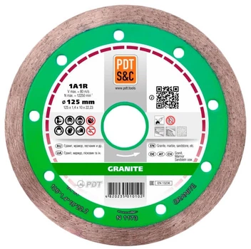 Алмазний диск PDT 1A1R Granite 125x1,4x10x22,2 мм (820200CGRu)