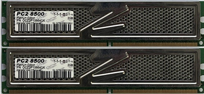 Игровая оперативная память OCZ Dimm 4Gb (2*2Gb) DDR2 1066MHz PC2-8500 CL5 OCZ2P10664GK Б\у