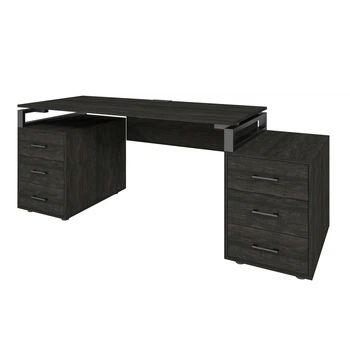 Офисный письменный стол руководителя Loft Details LL180b морское дерево с царгой 36