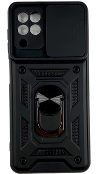 Чехол Camshield c кольцом-подставкой на Samsung Galaxy M32 черный