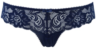 Трусики Gossard Gypsy 11116 стрінги низької посадки мережевні XS Navy (5053014470647)