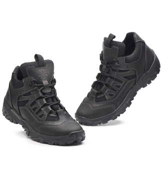 Кросівки тактичні чоловічі демісезонні, кросівки тактичні чоловічі, натуральна шкіра та кордура, розмір 40, Bounce ar. TRFI-2340, колір чорний