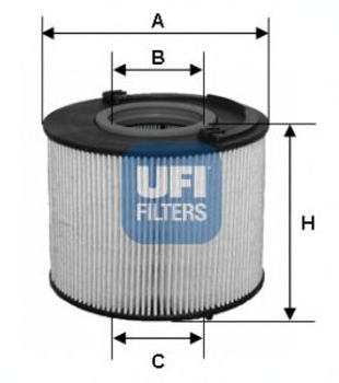 Фильтр топливный AUDI Q7, VW TOUAREG 3.0-4.2 TDI 04- UFI (2601500)