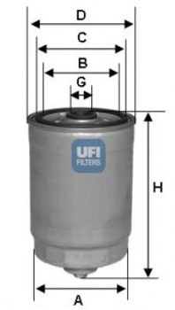 Фильтр топл. UFI (2437800)