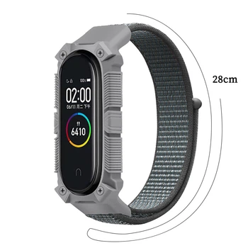 Ремінець Nylon Протиударний для Xiaomi Mi Band | 5 | 6 | , Сірий