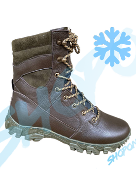 Берцы зимние ботинки тактические мужские, черевики тактичні чоловічі берці зимові, натуральна шкіра, размер 38, Bounce ar. TM-VN-1938, цвет коричневый