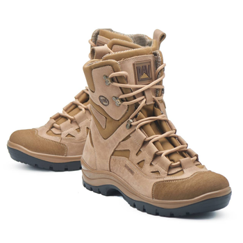 Берцы зимние ботинки тактические мужские, черевики тактичні чоловічі берці зимові, натуральна шкіра, размер 43, Bounce ar. YQ-FD-8243, цвет койот
