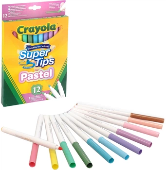Набор фломастеров Crayola Supertips пастельные цвета 12 шт (071662075156)