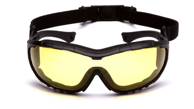 Тактичні окуляри балістичні Pyramex V3T (amber) Anti-Fog, жовті