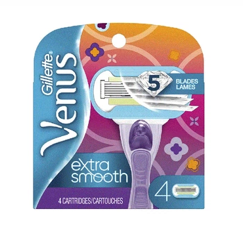 Сменные картриджи для бритья (лезвия кассеты) женские Gillette Venus Embrace Extra Smooth 4 шт в упаковке