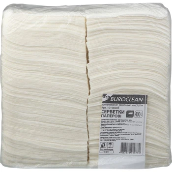 Салфетки Buroclean 240 х 240 мм белые 400 шт (10100203)