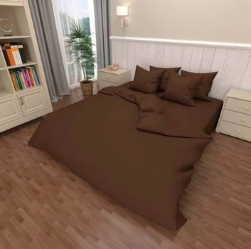 Постельное белье Бязь Голд Люкс, Vital Textile полуторный 150х220см (BL-18) коричневый