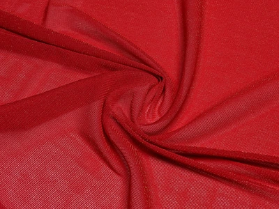 Ткань Сетка спортивная с люрексом, красный, пог. м. (с56, 18050, цв3)