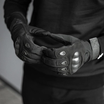 Перчатки Тактические полнопалые с накладкой 001 Черный XL SSpe1 310